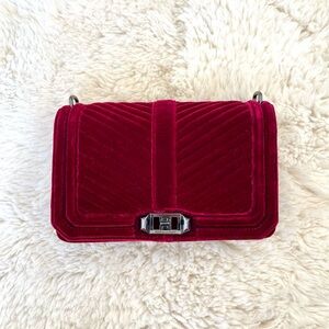 Rebecca Minkoff Burgundy Velvet Bag